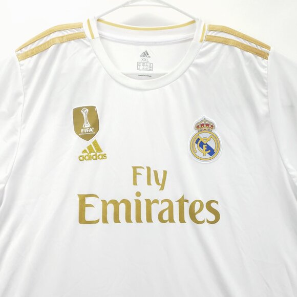 Adidas Real Madrid FC 19/20 Home Jersey Mens 2XL White - Picture 3 of 11